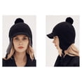 thumbnail image 3 of Gorro con forma de lengua de pato de otoño e invierno con protección para los oídos, gorro de piloto engrosado para esquí ecuestre.Beige, 3 of 4