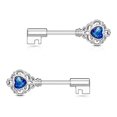 thumbnail image 3 of Key Design 14G Nipple Barbell with Opalite Gem, 3 of 11