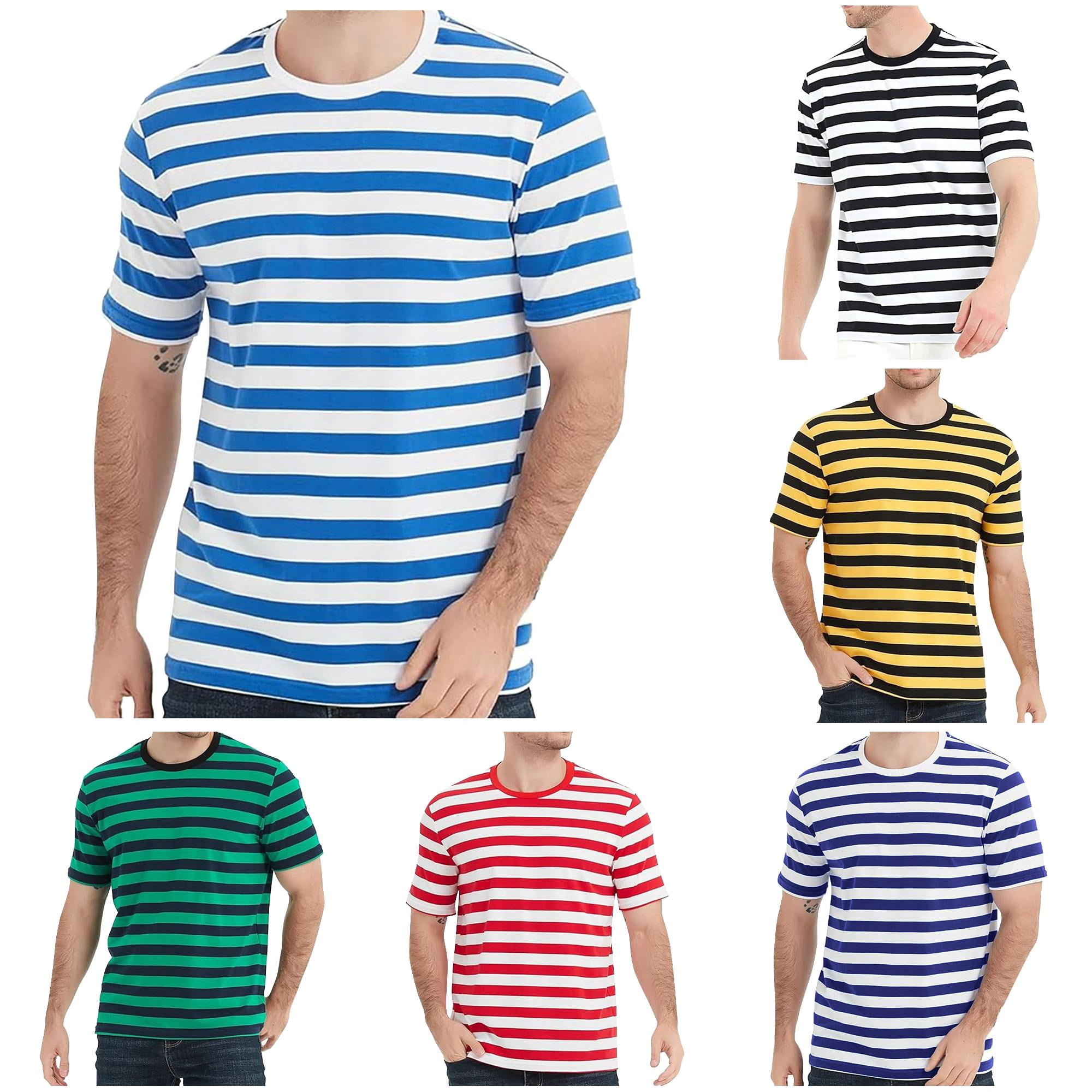 るーアパレル AWZXDE Mens Long Sleeve T-Shirt Fashion Daily Casual Stripe