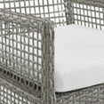thumbnail image 6 of Modway Aura 7 Piece Outdoor Patio Wicker Rattan Set in Gray White, 6 of 8