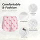 thumbnail image 4 of Balery Cute Flamingo with Heart Pantalones cortos deportivos para mujer con forro y dos bolsillos, elásticos, para entrenamiento, gimnasio, yoga-X-Large, 4 of 7