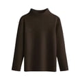 thumbnail image 4 of Breezora Kids Thermal Long Sleeve Shirt Base Layer for Cold Weather Breathable Moisture Wicking Top All Day Comfort 170 Size Coffee, 4 of 6