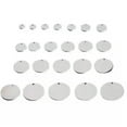 thumbnail image 4 of HOOUN 20pc Stainless Steel Round Charms Blank Tag Medals Pendants DIY Jewelry Findings-Silver-30mm, 4 of 8