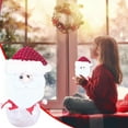 thumbnail image 2 of Luoshdecor Christmas Candy Jars with Snowman Santa Elk Lid,5.9 in Plastic Clear Cookie Jar Snack Food Storage Container for Holiday Party Gift, 2 of 8