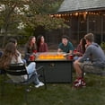 thumbnail image 2 of 43 inch Gas Fire Pit Table, SYNGAR 2-in-1 50,000 BTU Propane Gas Fire Pit Table, Outdoor Table with Fire Pit, Propane Fire Pit with Glass Wind Guard, Volcanic Stones and Lid, for Patio, Yard, Garden, 2 of 8