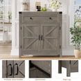 thumbnail image 4 of Homfa Kitchen Buffet Sideboard with Drawer, Compact Coffee Bar with Adjustable Shelf for Dining Room, Wash Gray, 4 of 9