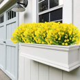 thumbnail image 3 of Sinhoon 6 Bundles Artificial Fake Flowers Plastic Plants Greenery Shrubs UV Resistant Faux Flowers for Indoor Outdoor Garden Hanging Porch Window Box Farmhouse Wedding Decor (Yellow), 3 of 9