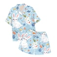thumbnail image 1 of Xuewenshw Ensemble de Pyjama Deux Pièces à Manches Courtes Imprimé de Pâques pour Filles, 1 of 4