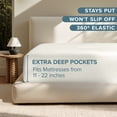 thumbnail image 4 of Bare Home Fitted Sheet - 22" Extra Deep Pocket - Premium 1800 Collection - Full, Cream, 4 of 7