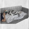 thumbnail image 6 of You Are Loved Soft Flannel Fleece Blanket, Heart and Laurel Motifs on a Dotted Background with Calligraphy, Cozy Plush for Indoor and Outdoor Use, 50" x 70", Charcoal Grey and White, by Ambesonne, 6 of 6