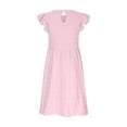 thumbnail image 6 of Mgmyaa Teen Girls Dresses Kids Crew Neck Layer Ruffle Sleeve Dress Size 6-15 Years, 6 of 7