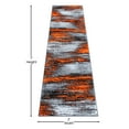 thumbnail image 4 of Masada Rugs Modern Contemporary Runner Area Rug, Orange Grey Black (2 Feet X 7 Feet), 4 of 6