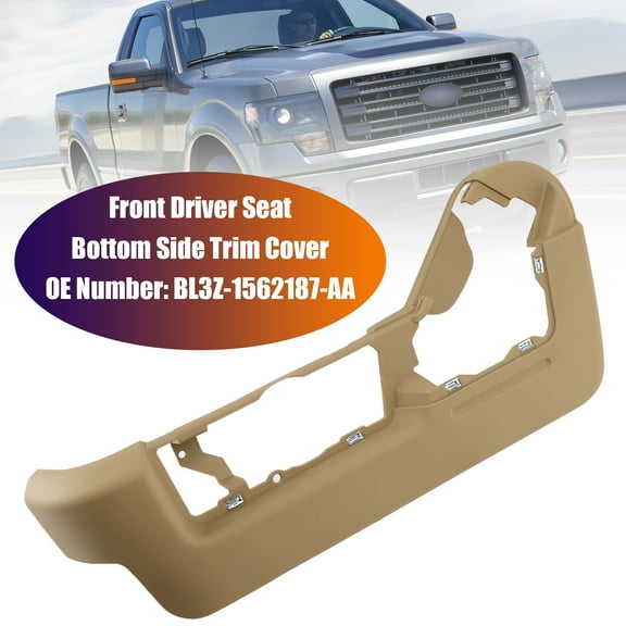 Driver Seat Bottom Side Trim Cover BL3Z-1562187-AA Front For Ford F150 2011-2014