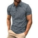thumbnail image 1 of Camiseta deportiva de manga corta con cuello para hombre: diseño liso, poliéster-spandex, prenda informal para la playa, estampado a rayas, tallas S-XXXL, 1 of 7