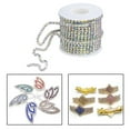 thumbnail image 4 of Rongfmy 10 Yard 3MM Crystal Rhinestone Diamond Chain , Crafts, Sewing, DIY, Jewelry, AB Color, 4 of 9