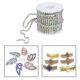 thumbnail image 4 of Cadena de decoración en fila, joyería, ropa, plata, decoración de moda, belleza, garra, taza Color AB, 4 of 9