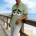 thumbnail image 6 of Yaoyar Men's Fun Summer Hawaiian Shirts Funny Facial Expression Button Down Shirt Printed Fashion Short Sleeve Tops Vacation & Beach, 6 of 6