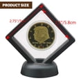 thumbnail image 6 of Appoft Challenge Coin Display Frame, 3D Floating Display Case Stand Holder, Medallion Medal Specimen Military Coin Clear Box (Black), 6 of 6