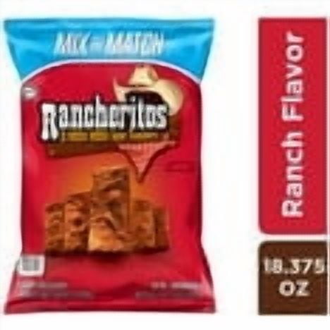 Rancheritos El Mero Sabor Ranchero Flavored Tortilla Chips — 18.37 oz-4pk, With Olive White Bowl By OMA