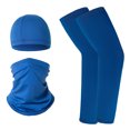 thumbnail image 3 of ski mask camo bandana UV protection cooling face mask Set for men women motorcycle hiking summer outdoor breathable neck gaiter sun hood,Blue, 3 of 3