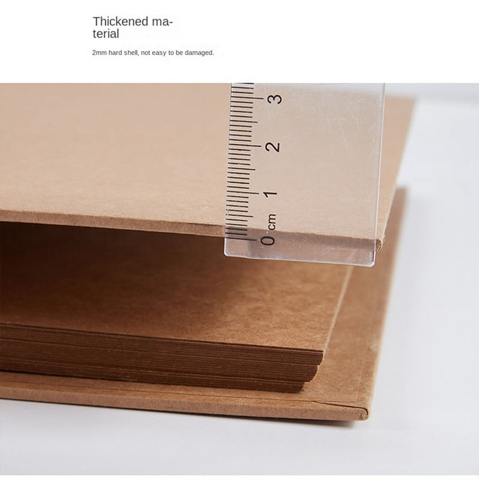 12Pcs A5 Refillable Ring Binder,A5 Kraft Paper Binder Tray with 2 Rings to Add Loose Sheets,A5 Kraft Paper Folders