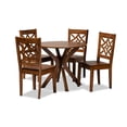thumbnail image 1 of Baxton Studio Miela Modern and Contemporary Walnut Brown Finished Wood 5-Piece Dining Set, 1 of 5