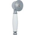 thumbnail image 4 of Full bathroom shower head anti-limestone shower head with white ceramic handle silver shower head, 4 of 5