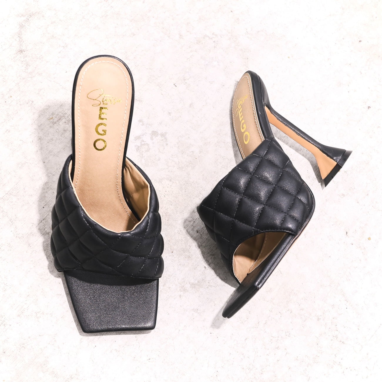 quilted mules