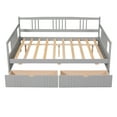 thumbnail image 5 of Tcbosik Full Size Daybed Wood Bed with Two Drawers,Gray, 5 of 9