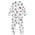 thumbnail image 3 of Renewold Comfy Pajamas Set for 3-4 Years Old Kids Mushroom Sloth Sleepwear Sweatshirt Sweatpants 2 Pieces Loose Fit Daily Wear Pjs Nightwear Lounge Wear, 3 of 5