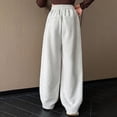 thumbnail image 5 of NIEWTR Girls Oversized Sweatpants Wide Leg Loose Fit Lounge Pants High Waisted Elastic Drawstring Comfortable Casual Joggers（Light Gray,12-13 Years), 5 of 7