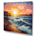 thumbnail image 2 of Designart "Beach Golden Sands Painting II" Nautical & Beach Canvas Print, 2 of 5
