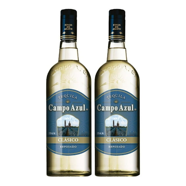 Caja de 6 Tequila Campo Azul Reposado Duo 750 ml