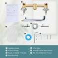 thumbnail image 3 of Wowow Wall Mount Tub Filler Polished Chrome Bathtub Faucets with 12 in. Long Spout Reach and Brass Rough in Valve, 3 of 8