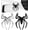 Black+Silver, variant on 3D Spider Emblem, Personalized Cool Metal Spider Shape Logo Car Body Sticker, Decorative Badges Sticker for Bumper Fender Side Door Window, Exterior Car Accessories (Silver)