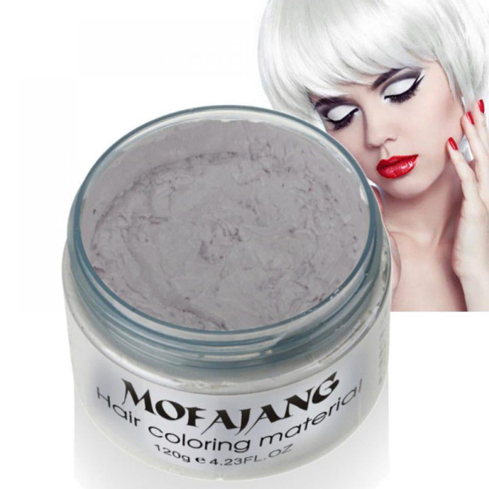 Kernelly Mofajang Color Hair Wax Styling Pomade Silver Grandma Grey Disposable Natural Hair