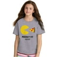 thumbnail image 4 of Funny PACMAN Perfect Fit Pizza Crewneck T Shirts Boy Girl Teen Brisco Brands X, 4 of 6