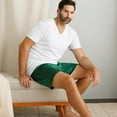 thumbnail image 2 of Fishers Finery Men's 100% Pure Mulberry Silk Boxers - Lounge Shorts (Green, XXL), 2 of 6