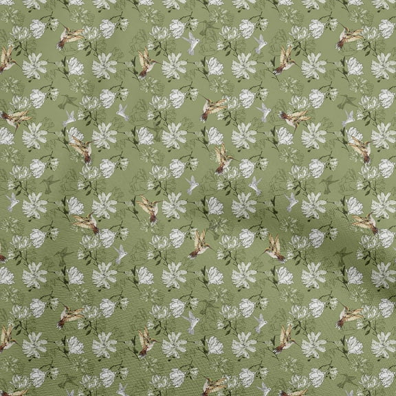 oneOone Polyester Spandex Light Green Fabric Leaves Sewing Fabric By The Yard Printed Diy Clothing Sewing Supplies 56 Inch Wide
