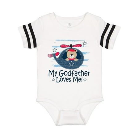 

Inktastic My Godfather Loves Me Godson Gifts Gift Baby Boy Bodysuit