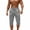 Gray, variant on Mens Cropped Pants Drawstring Elastic Waist Capri Pants Casual Lightweight Jogger Pants Summer Breathable 3/4 Length Workout Lounge