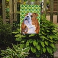 thumbnail image 2 of Bulldog English St. Patrick's Day Shamrock Portrait Garden Flag, 2 of 2