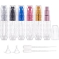 thumbnail image 2 of 6PCS Portable Mini Refillable Bottle Perfume Atomizer Bottles with Vintage Diamond Shape and Aluminum Nozzle for Travel, 2 of 7