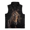 thumbnail image 4 of Uorisanigo Unisex Boys Girls Zippered Vest Western Horse Print Sleeveless Jacket Stand Up Collar Jackets Vests with Pockets Puffy Fleece Puffer Vest Fall Winter Outfits Clothes Size 2-12, 4 of 7