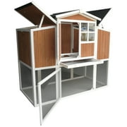 Chicken Coop 59 Backyard Wood Hen House 4 Nesting Box & Run