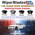 thumbnail image 2 of 2020 BMW 440i Beam Wiper Blades Wipers w/1yr Warranty (Set of 2) (WiperBladesUSA), 2 of 5