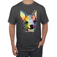 thumbnail image 1 of Wild Bobby Dean Russo Colorful Chihuahua Dog Lover Men Graphic Tee, Heather Black, XX-Large, 1 of 5