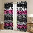 thumbnail image 2 of Castle Fairy Leopard Zebra Print Curtains Pack of 2 (42x84 Each) for Boys Girls,Abstract Stripes Curtains Blackout,Animal Print Bedroom Curtains,Luxury Bedroom Decor, 2 of 6