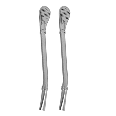Set of 4 Pcs - Stainless Steel Bombilla Drinking Straw Filtered