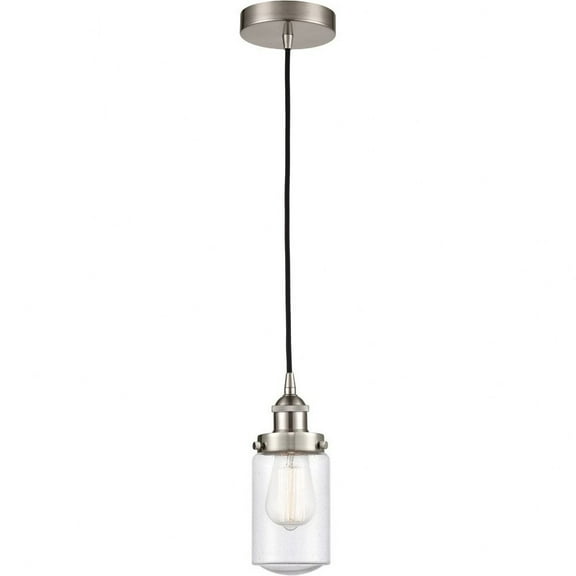616-1PH-SN-G314-LED-Innovations Lighting-Dover - 1 Light Mini Pendant In Traditional Style-10.25 Inches Tall and 4.5 Inches Wide Brushed Satin Nickel